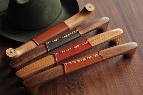 sugatakatachi, wood&leather door handle DH-AM