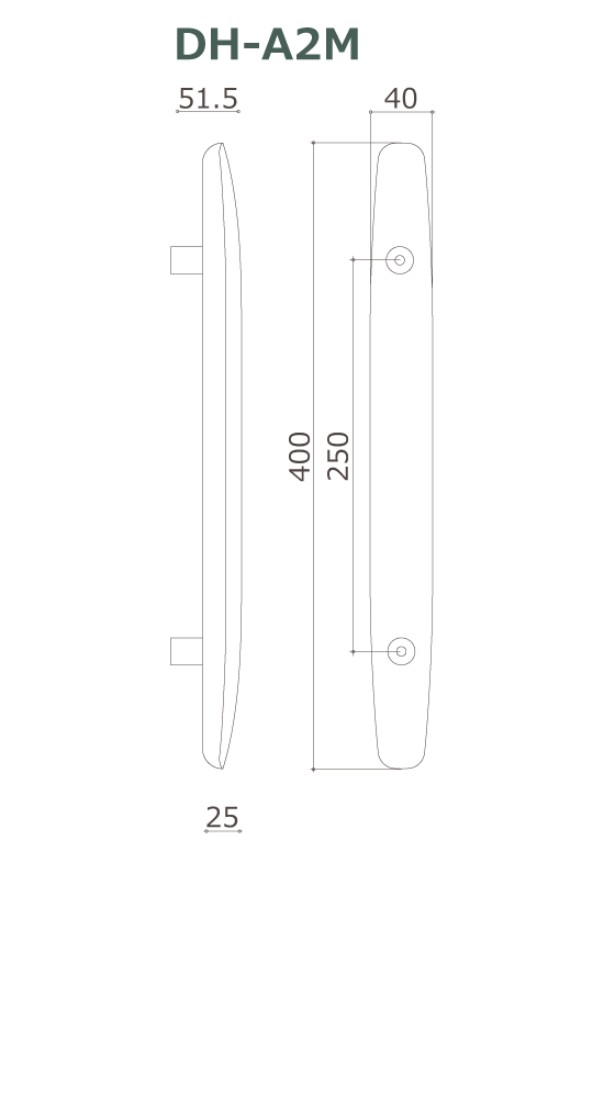 木製ドアハンドル DH-A2M