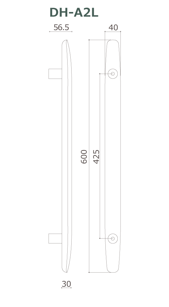 木製ドアハンドル DH-A2L