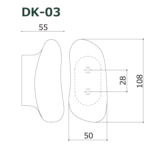 木製ドアノブ DK-03
