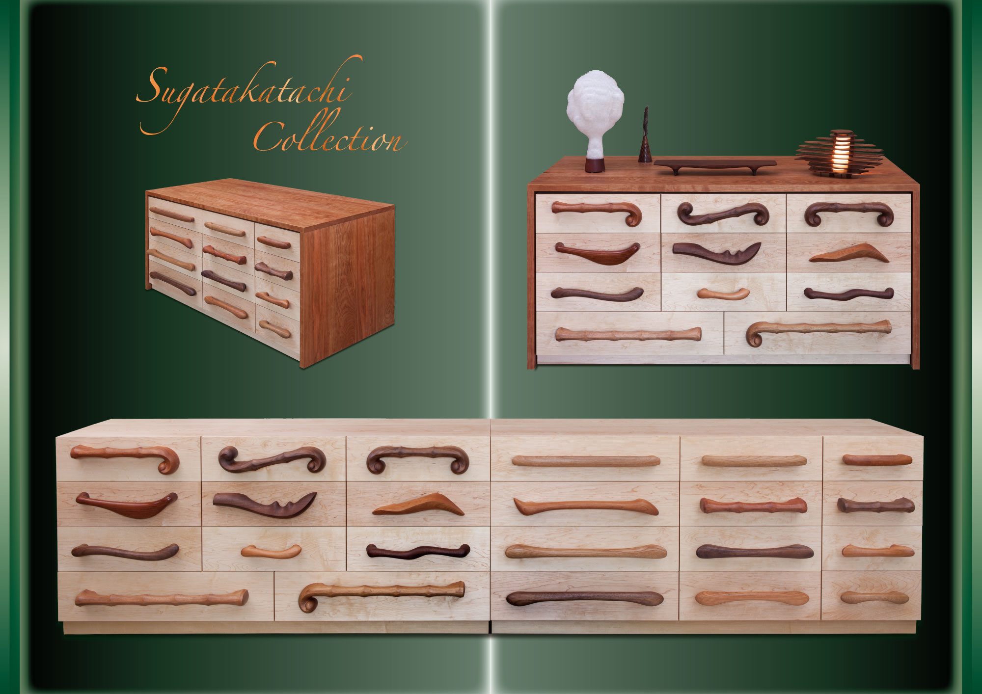 sugatakatachi, Poignée de porte en bois