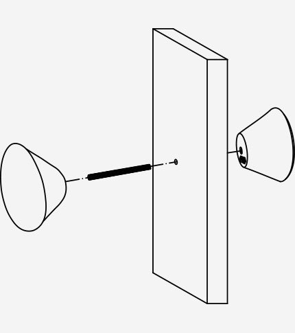 ハンガー＆ノブ_家具つまみ・扉の引手としてお使いの場合_図1　すがたかたち