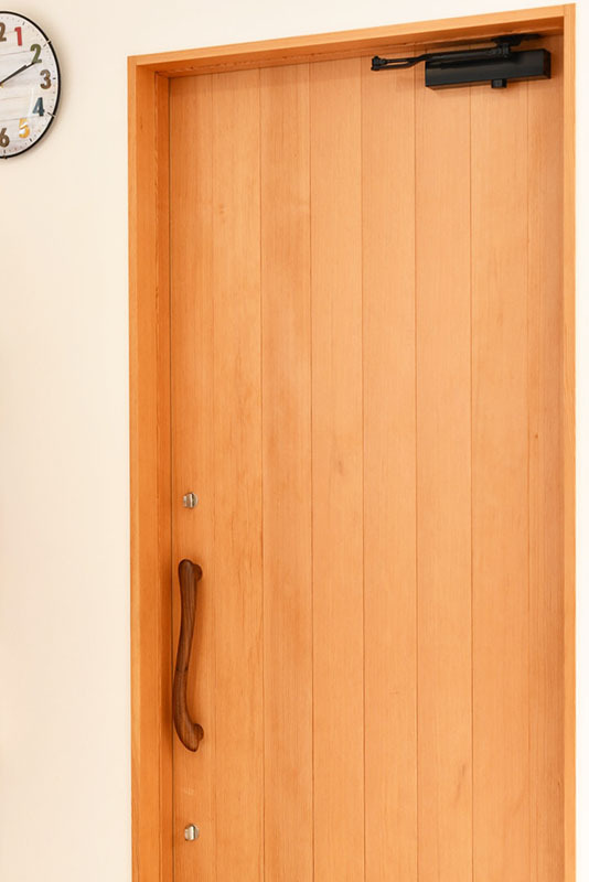 木製ドアハンドル 店舗ドア 鍵＋ドアクローザー DH-NM すがたかたち