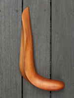 すがたかたち木製ドアハンドルL型（葉）