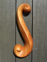 すがたかたち木製ドアハンドルS型（うずまき）