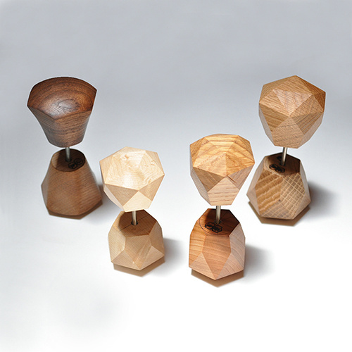 木製 ウォールハンガー ドアノブ 家具つまみ ダイヤモンド すがたかたち