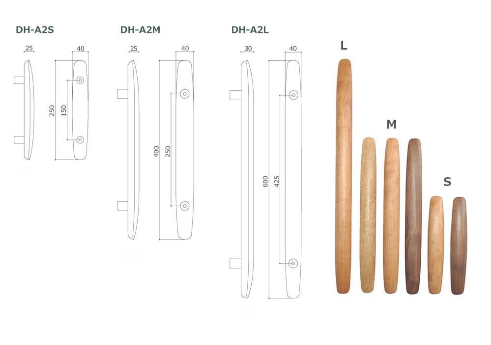 木製ドアハンドル DH-A2 取付説明 すがたかたち
