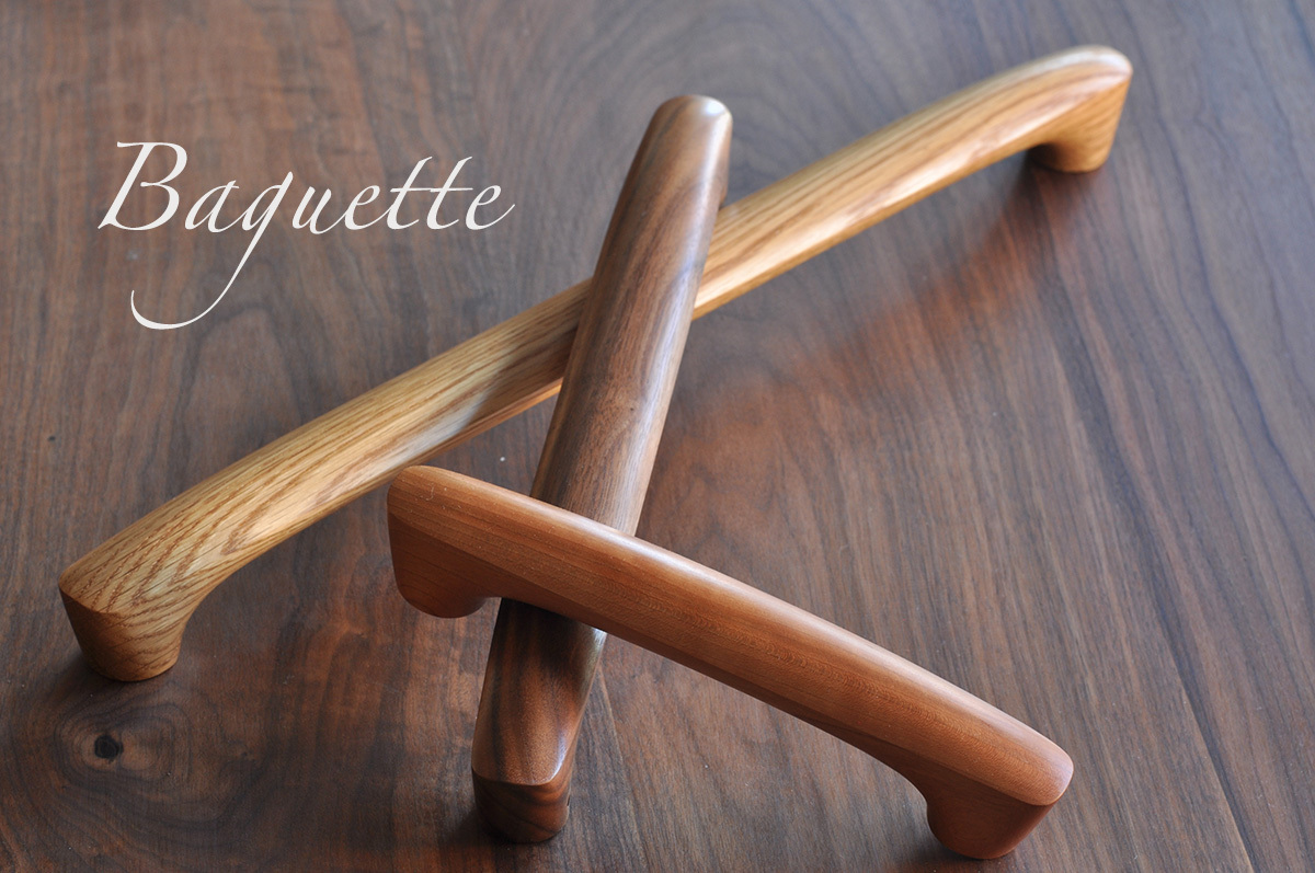 すがたかたち木製ドアハンドルBaguette