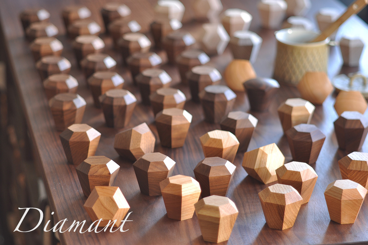 木製 ウォールハンガー ドアノブ 家具つまみ ダイヤモンド すがたかたち
